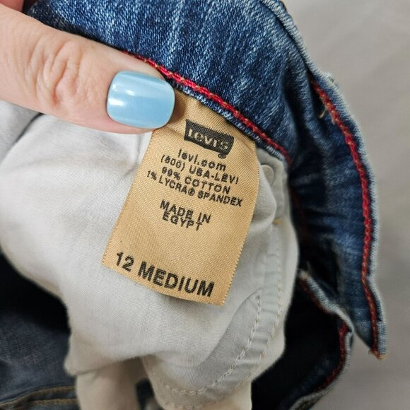 Levis Womens 550 Relaxed Fit Bootcut Jeans Size 12 Medium Blue Denim Casual - Picture 3 of 11